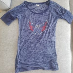 Washington capitals rhinestone top